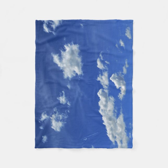 Polaire Couverture en laiton blanc ciel bleu (Devant)