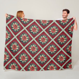 Polaire Couverture en laiton poinsettia