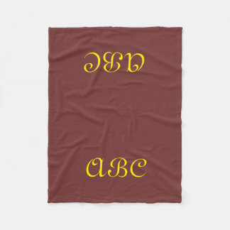 Polaire Couverture en molleton à monogramme rouge foncé av