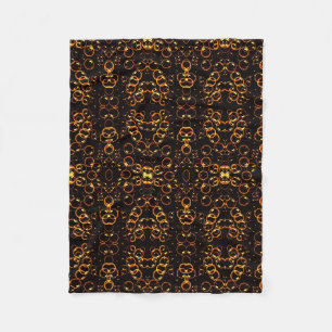 Polaire Couverture en molleton à motif damassé orné doré f