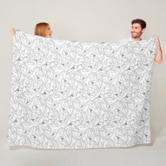 Polaire Couverture en molleton à motif magnolia
