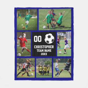 Polaire Couverture en molleton de collage photo de footbal