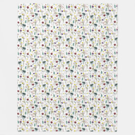 Polaire Couverture en molleton de fleurs sauvages vibrante