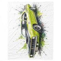 Couverture en molleton de voiture musculaire améri
