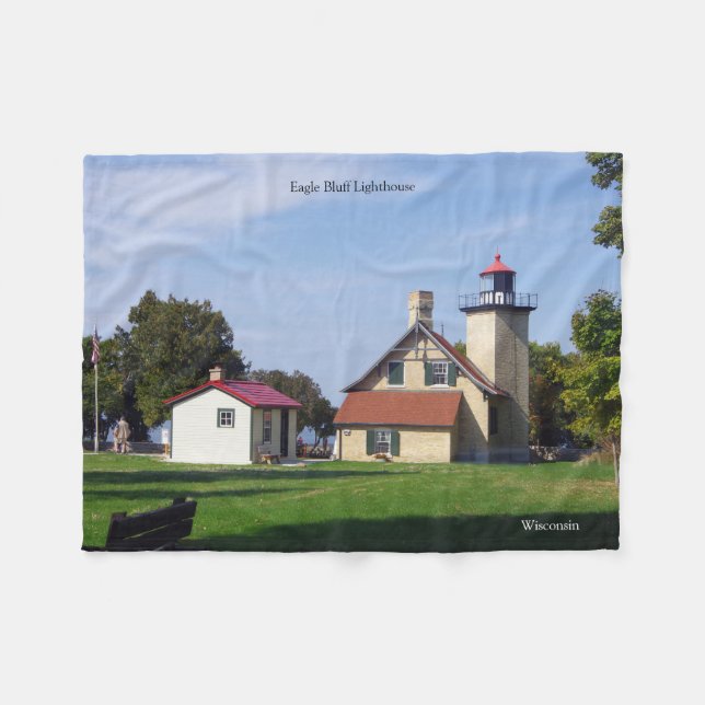 Polaire Couverture en molleton du phare de Eagle Bluff (Devant (Horizontal))