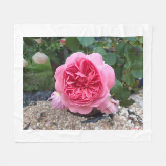 Polaire Couverture en molleton floral Rose de campagne ros