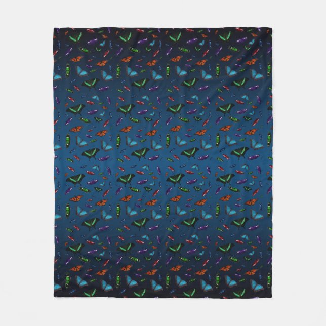 Polaire Couverture en molleton Flutterbies (Mélange Bleu M (Devant)