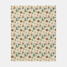 Couverture en molleton Goldendoodle Camping | Feu