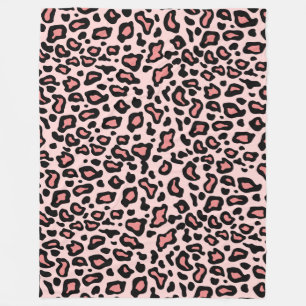 Polaire Couverture en molleton Léopard Rose Cadeau