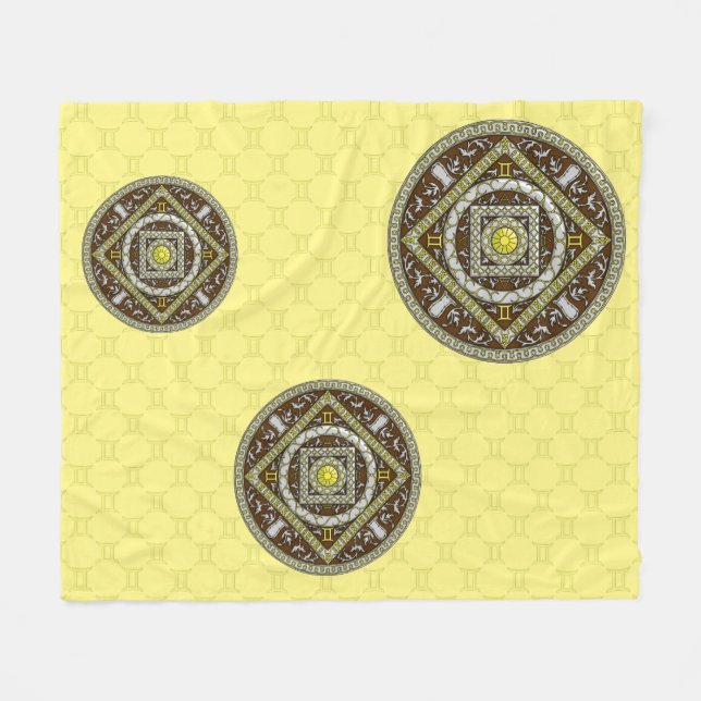Polaire Couverture en molleton Mandala Gémeaux (Devant (Horizontal))