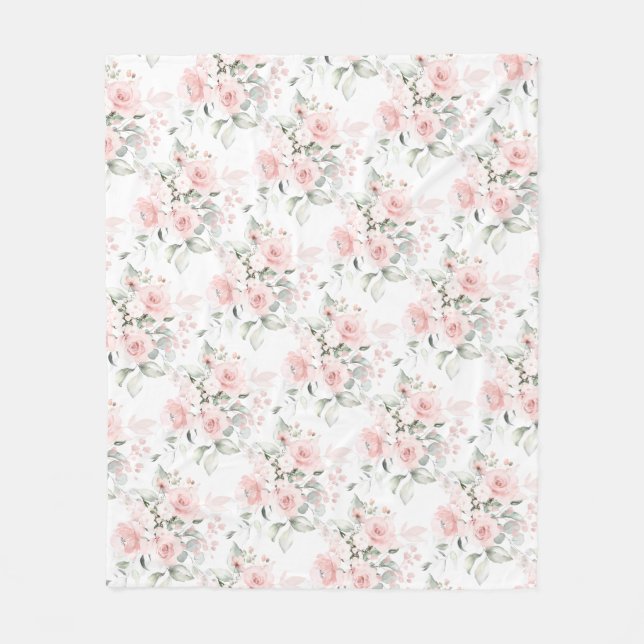 Polaire Couverture en molleton poussiéreux rose blush aqua (Devant)