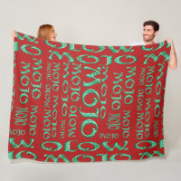 Couverture en molleton rouge mojo
