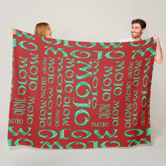 Polaire Couverture en molleton rouge mojo (En situation)