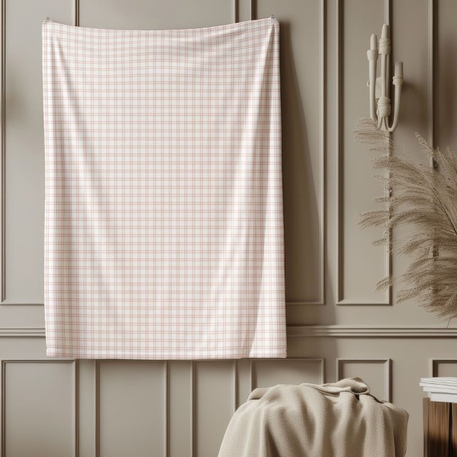 Polaire Couverture en or rose pour intérieurs glamour (Rose Gold Plaid Blanket for Glamorous Interiors)