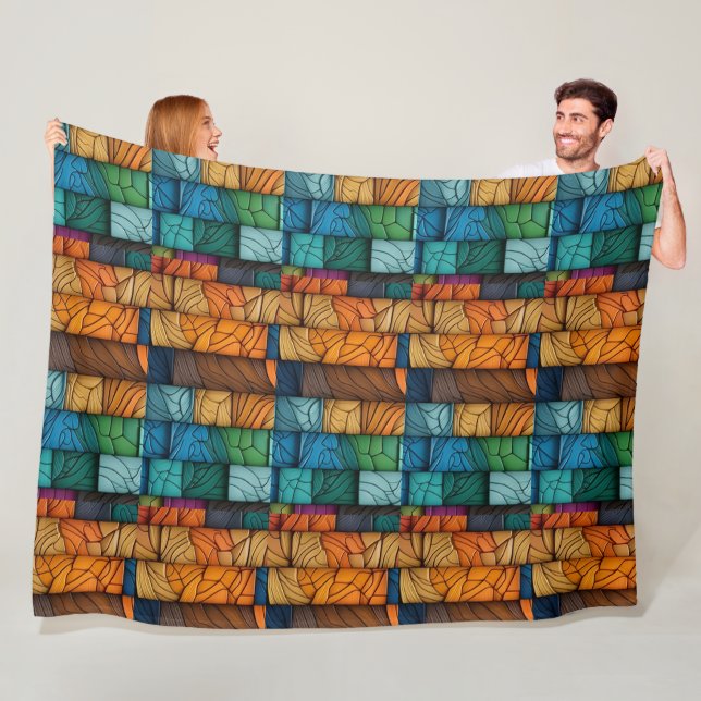 Polaire Couverture en patchwork de verre teinté (En situation)