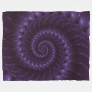 Polaire Couverture en spirale pourpre de fractale