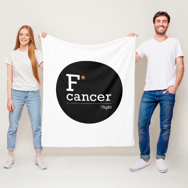 Polaire couverture en toison de lutte contre le cancer (En situation)