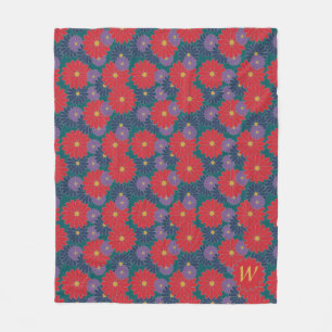 Polaire Couverture en toison florale en automne