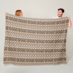 Polaire couverture en toison motif d'origine africaine