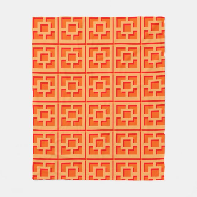 Polaire Couverture en toison orange rétro (Devant)