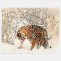 Couverture faite sur commande de mère de tigre et
