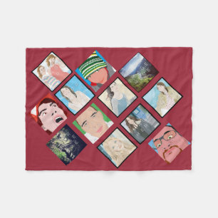 Polaire Couverture faite sur commande rouge d'ouatine de