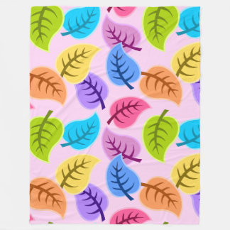 Polaire couverture feuille arc-en-ciel