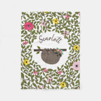 Couverture florale d'ouatine de filles de verdure