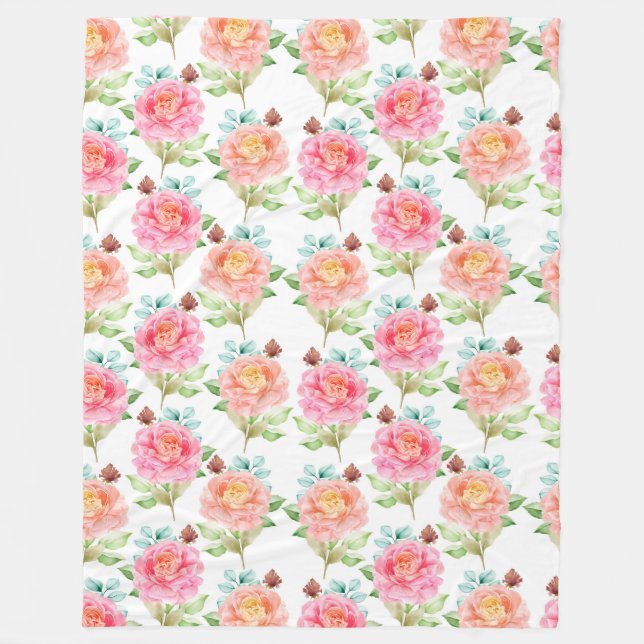 Polaire Couverture florale en toison (Devant)