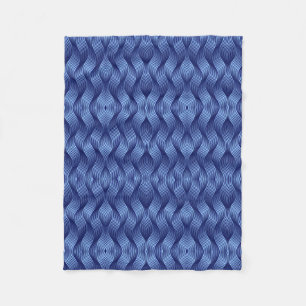 Polaire Couverture géométrique tissée bleue