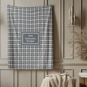 Polaire Couverture grise personnalisée de style chic minim