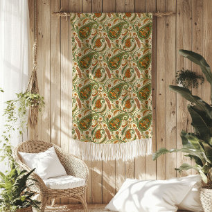 Polaire Couverture inspirée Boho avec peigne de terre