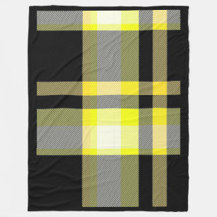 Polaire Couverture jaune et noire d'ouatine de plaid