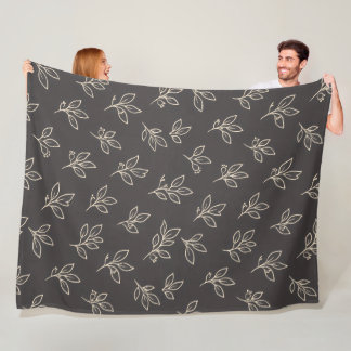 Polaire Couverture jetée Black Leaf