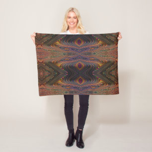 Polaire Couverture Kaleidoscope de Vague Abstraite
