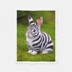 Polaire Couverture Lapin Rayé Zèbre