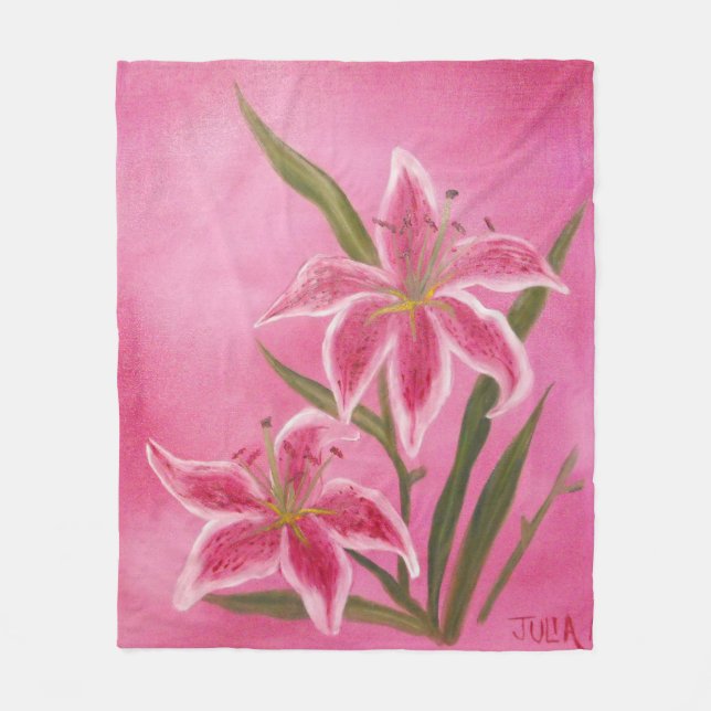 Polaire Couverture Lily rose (Devant)