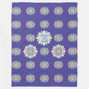 Polaire Couverture Mandala Violet 60 x 80