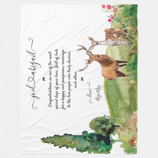 Polaire Couverture mariage avec message personnel