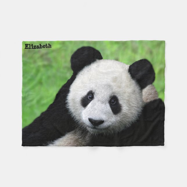 Polaire Couverture mignonne de panda géant (Devant (Horizontal))