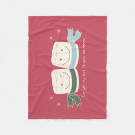 Polaire Couverture mignonne de vacances d'hiver d'amour de