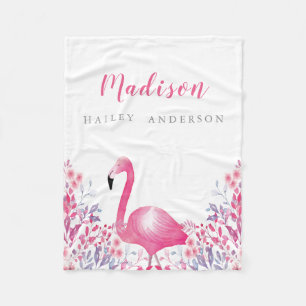 Polaire Couverture mignonne d'ouatine de Flamant rose