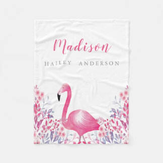 Polaire Couverture mignonne d'ouatine de Flamant rose