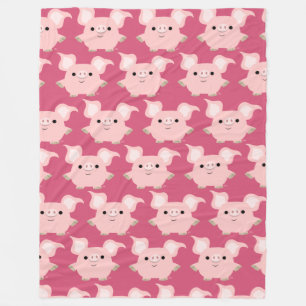 Polaire Couverture mignonne d'ouatine de porc de bande