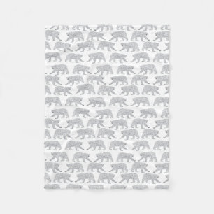 Polaire Couverture minimale grise de bébé de crèche de