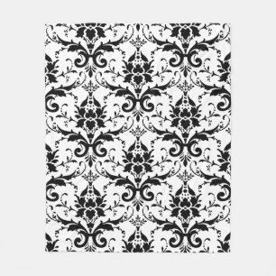 Polaire Couverture noire et blanche de jet d'ouatine de