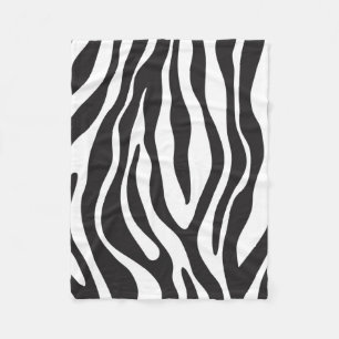 Polaire Couverture noire et blanche d'ouatine d'impression
