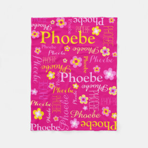 Polaire Couverture nommée de graphique de fleur de filles