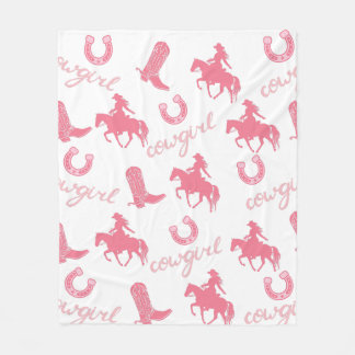 Polaire Couverture Occidentale rose - Personnalisée