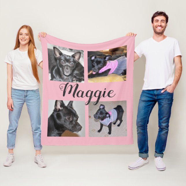Polaire Couverture personnalisable de chien d'ouatine de 4 (En situation)